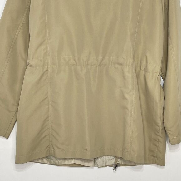 Totes Lightweight Windbreaker Jacket Size M Tan Full Zip and snaps No Hood women - Picture 13 of 16